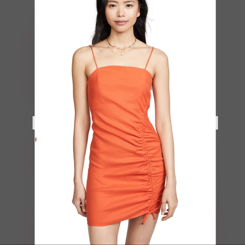 🆕 Ramy Brook drawstring side spaghetti strap dress 🧡 $395